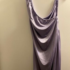 Bottega Veneta drawstring gathered midi dress size 38 us 2 lilac color.